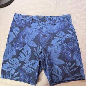 Banana Republic Aiden Shorts NWT Sz32 Blue Floral Botanical Print Casual Comfort
